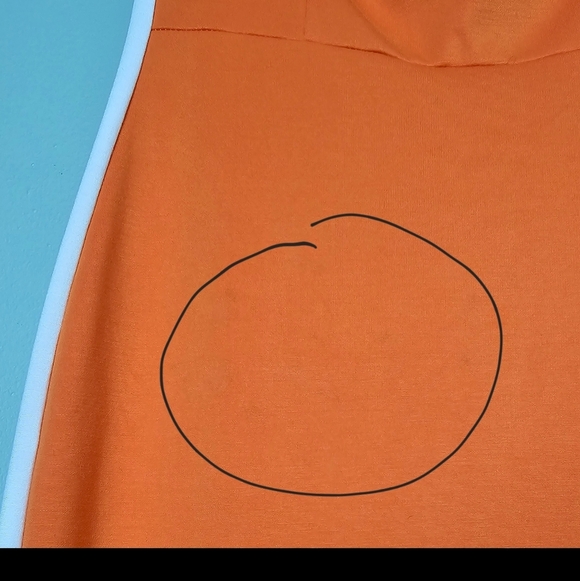 Lulus Impressive Edge Orange Color Block Strapless Midi Dress, Size Medium - Picture 10 of 11